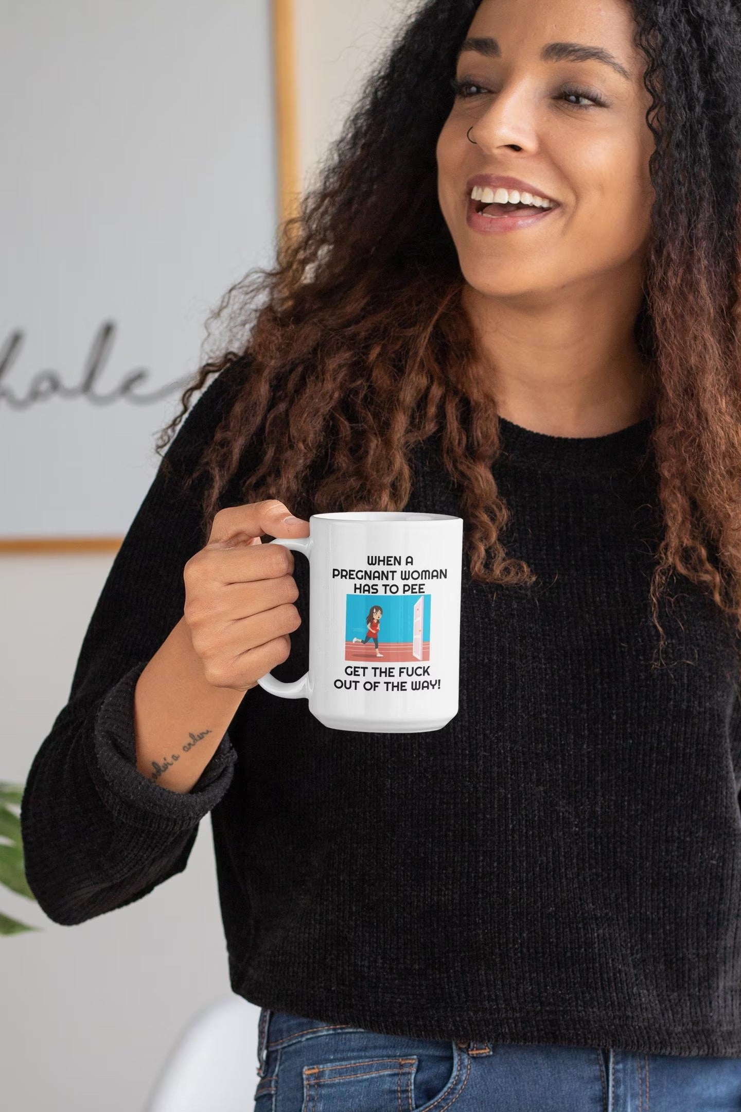 Funny Pregnancy Mug for Pregnant Women | Ceramic Coffee Cup Gift for New Mom and Dad | Expecting Parents Mug