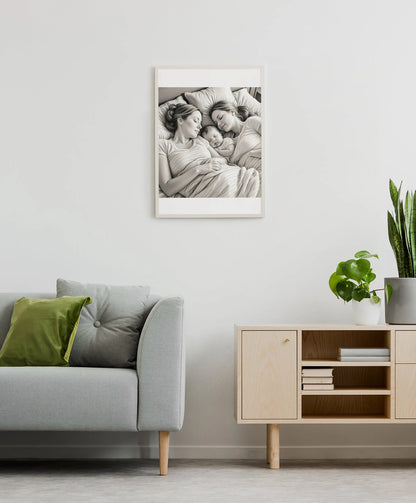 Celebrate Love: Acrylic Print of Life-long partners | Lesbian Acrylic Wall Art | Lovers Portraits | Couples Art | LGBTQ+ Wall Decor |