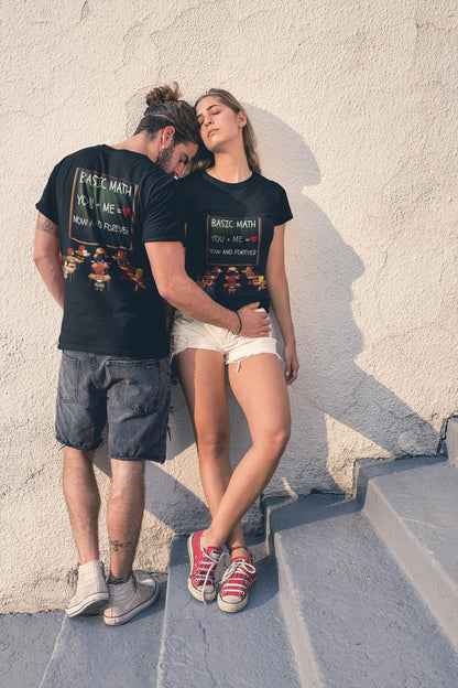 Valentine’s Day V-Neck T-Shirt for Men & Women – Short Sleeve Couples Tee Gift | Romantic Short Sleeve Shirt for Him and Her