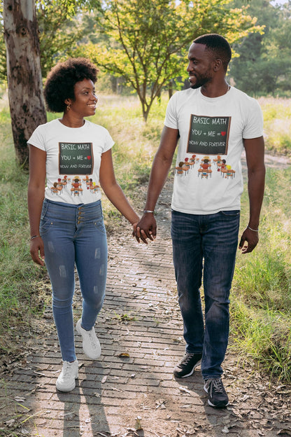 Valentine’s Day V-Neck T-Shirt for Men & Women – Short Sleeve Couples Tee Gift | Romantic Short Sleeve Shirt for Him and Her