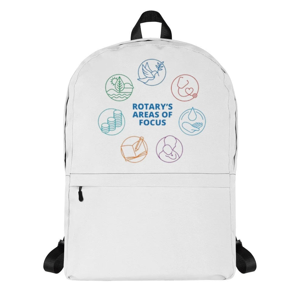 Rotary Club Backpack | Custom Unisex Backpack for Travel, School, and Sports | Personalized Rotary Club Merchandise