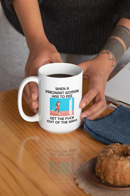 Funny Pregnancy Mug for Pregnant Women | Ceramic Coffee Cup Gift for New Mom and Dad | Expecting Parents Mug