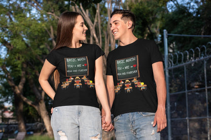 Valentine’s Day V-Neck T-Shirt for Men & Women – Short Sleeve Couples Tee Gift | Romantic Short Sleeve Shirt for Him and Her