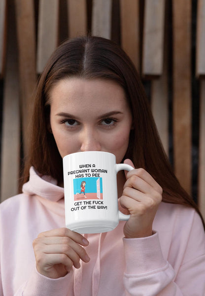 Funny Pregnancy Mug for Pregnant Women | Ceramic Coffee Cup Gift for New Mom and Dad | Expecting Parents Mug