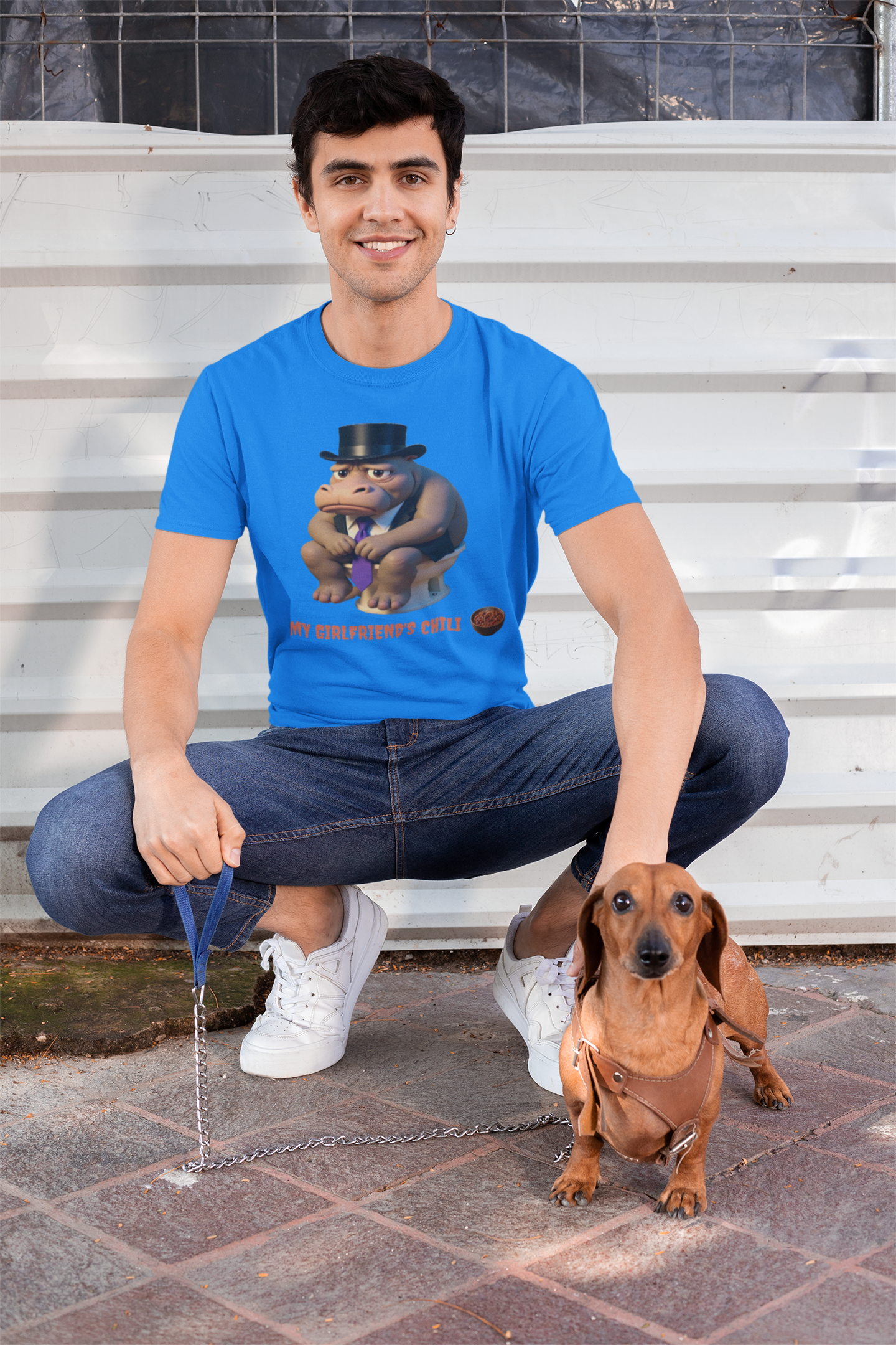 Funny Unisex Jersey T-Shirt: My Girlfriend's Chili Shirt, Humor Tee, Gift for Friends, Birthday Present, Casual Wear